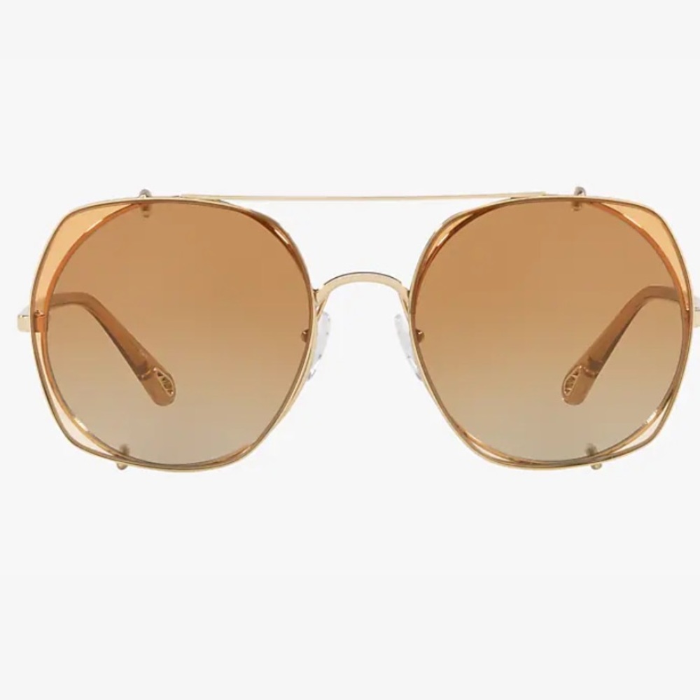 Chloe double clip on sunglasses
